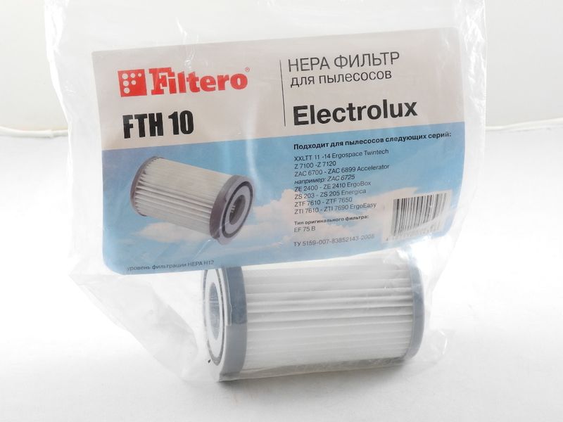 Зображення Фільтр для пилососів Electrolux циліндричний (HEPA) (FTH 10) (EF75B) FTH 10, зовнішній вигляд та деталі продукту