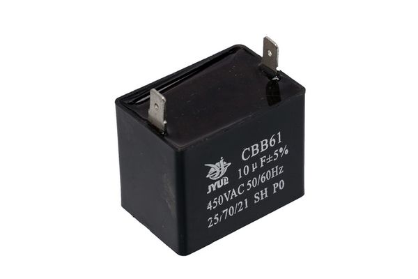 Изображение Конденсатор CBB61 10 мкФ 450 V прямоугольный (018) 018, внешний вид и детали продукта