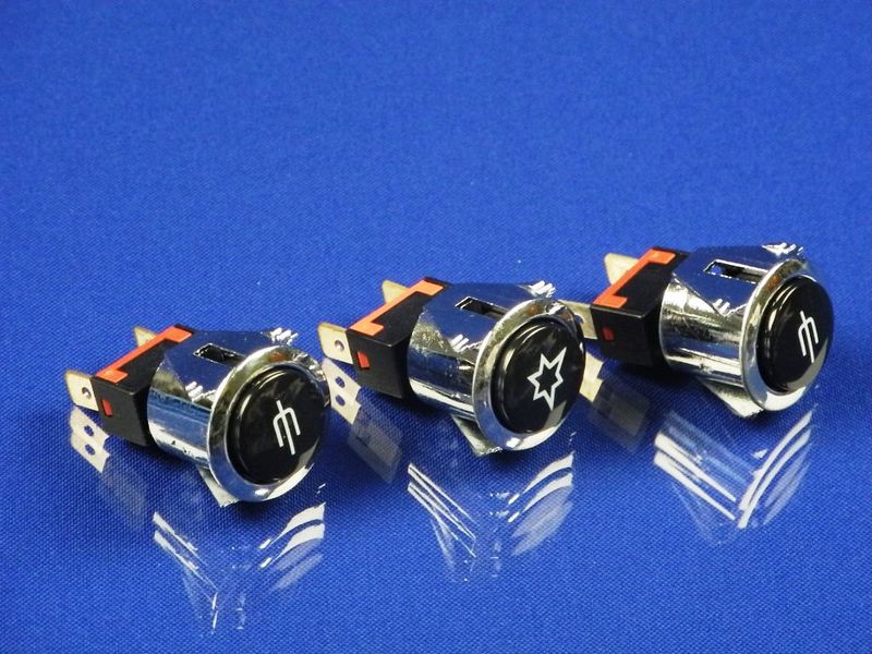 Зображення Набір універсальних кнопок для електроплит і газових плит сріблястого кольору (PBS-40N) PBS-40N, зовнішній вигляд та деталі продукту