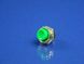 Кнопка кругла металева зелена кругла ON/OFF 2 контакти P2-0130 фото 1