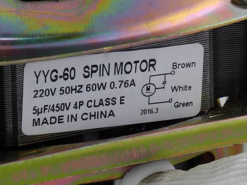 Зображення Двигун центрифуги для пральної машини Saturn YYG-60 SPIN MOTOR (YYG-60) YYG-60, зовнішній вигляд та деталі продукту