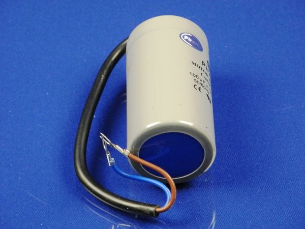 Изображение Пусковой конденсатор CD60 на 100 МкФ (под провод) 100 МкФ, внешний вид и детали продукта