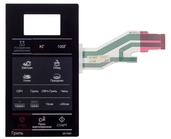 Изображение Сенсорная панель управления для СВЧ печи GE73MR Samsung DE34-00405A DE34-00405A, внешний вид и детали продукта