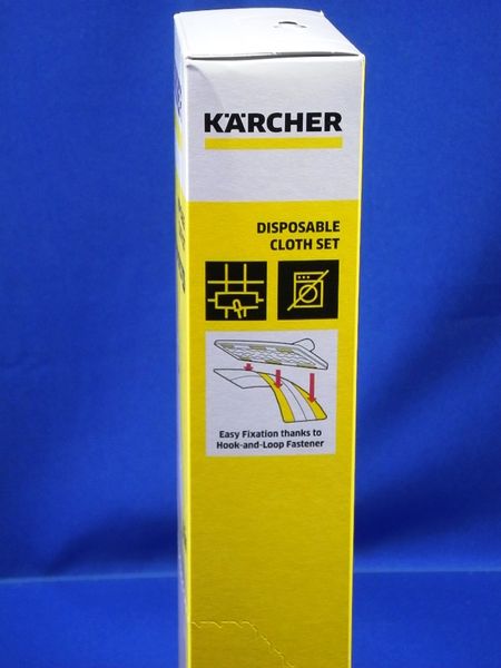 Зображення Комплект одноразових серветок до насадки для підлоги пароочисника KARCHER (2.863-299.0) 2.863-299.0, зовнішній вигляд та деталі продукту
