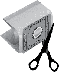 Зображення Паперовий пилозбірник одноразовий (фільтрувальний папір), коробка -5шт. (FB 02) FB 02, зовнішній вигляд та деталі продукту