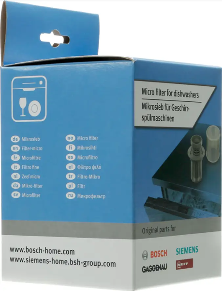Изображение Фильтр тонкой очистки, микрофильтр для посудомоечной машины Bosch (10002494) 10002494, внешний вид и детали продукта