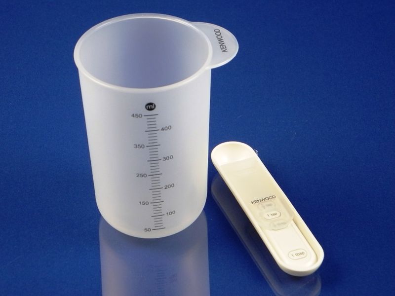 Изображение Мерный стакан (450 мл.) + ложечка для хлебопечей Kenwood (KW702933) KW702933, внешний вид и детали продукта