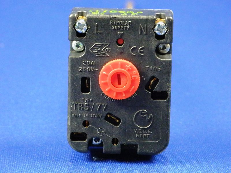 Зображення Термостат для бойлера стрижневий квадратний (TRS/77 20A) (7800017) 7800017, зовнішній вигляд та деталі продукту