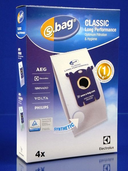 Изображение Набор мешков микроволокно E201B S-BAG для Zanussi-Electrolux-AEG (9002560598) (9001684589) 9002560598, внешний вид и детали продукта
