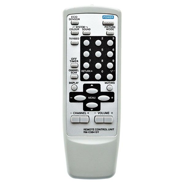 Зображення Пульт телевізора JVC (RM-C364GY) RM-C364GY, зовнішній вигляд та деталі продукту