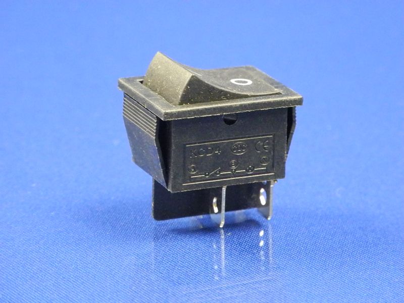 Зображення Перемикач on-off широкий, 4 pin, з автоповерненням (KCD4) P2-0113, зовнішній вигляд та деталі продукту
