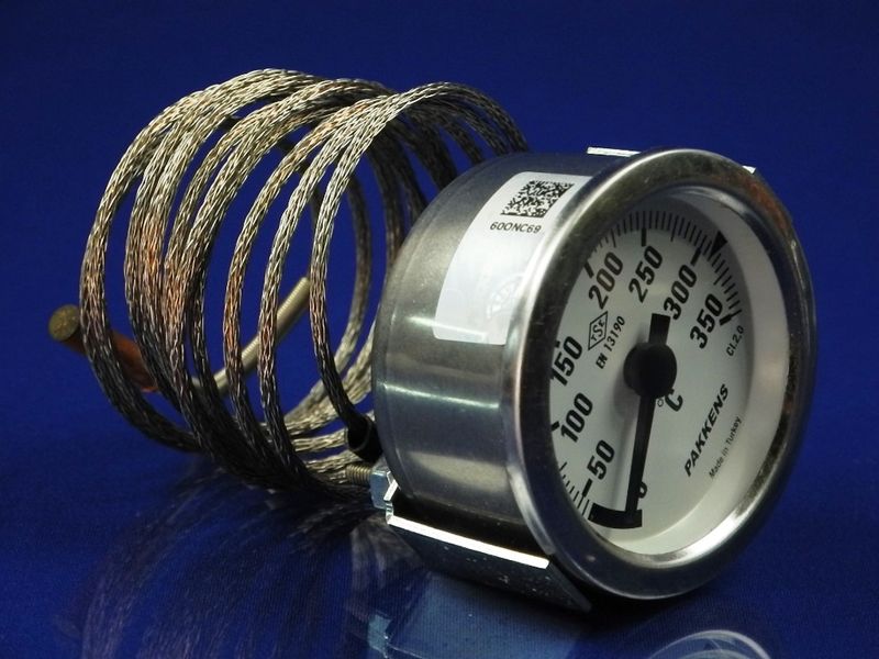 Зображення Термометр капілярний PAKKENS D=60 мм, капіляр довжиною 1 м, темп. 0-350 °C 060/5021210, зовнішній вигляд та деталі продукту