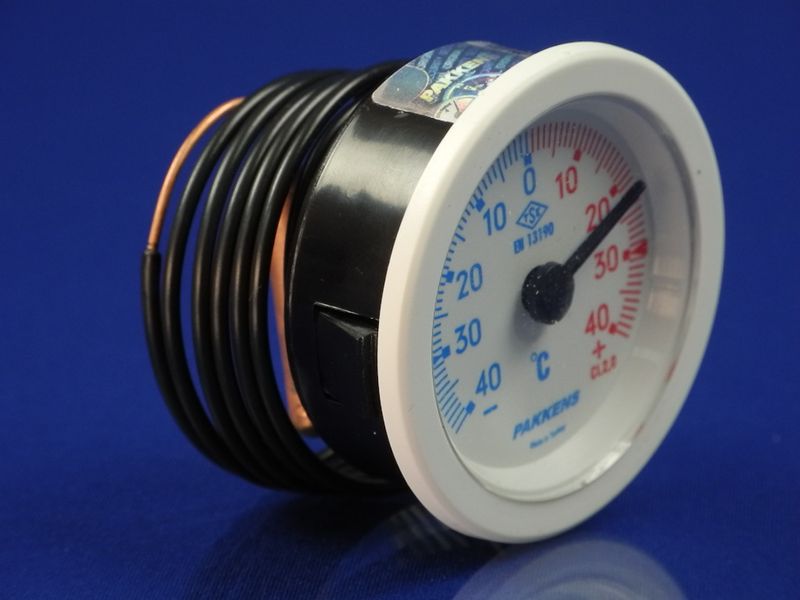 Зображення Термометр капілярний PAKKENS D=52 мм, капіляр довжиною 1 м, темп. -40 - + 40 °C 050/502120502, зовнішній вигляд та деталі продукту