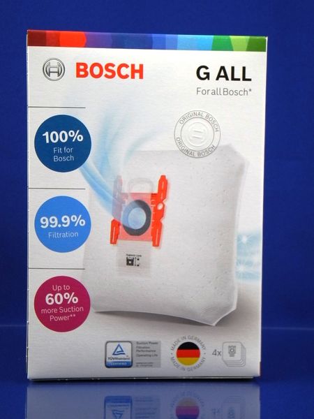 Изображение Набор пылесборников (мешков) BOSCH BBZ41FGALL (17003048) 17003048, внешний вид и детали продукта