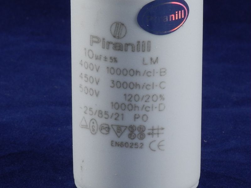 Зображення Пуско-робочий конденсатор у пластику CBB60 на 10 МкФ 10 МкФ-2, зовнішній вигляд та деталі продукту