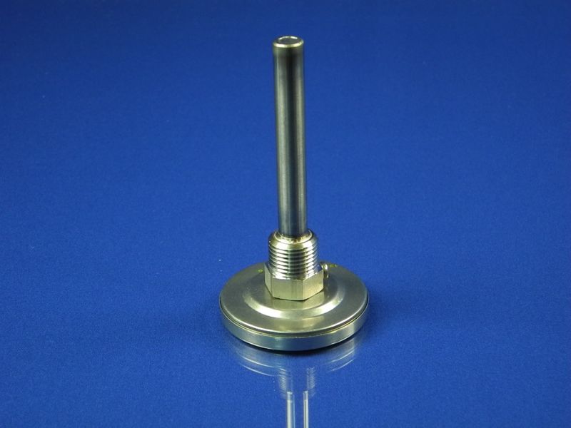 Зображення Термометр біметалевий PAKKENS D-63 мм, шток 100 мм, темп. 0-400°C, з'єднання 1/2 00000015053, зовнішній вигляд та деталі продукту