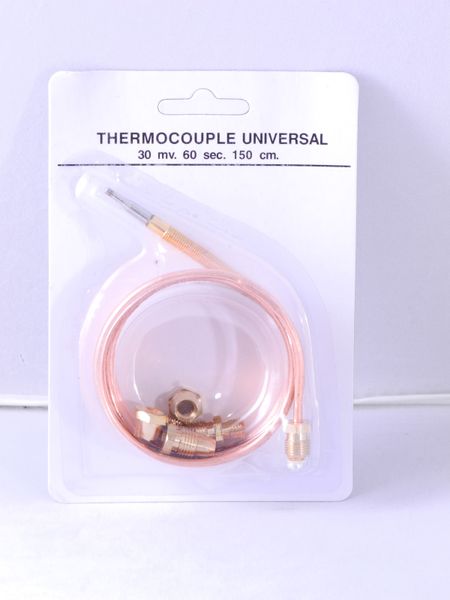 Зображення Термопара (газ-контроль) універсальна 1500 мм. (під гайку) UNI1500, зовнішній вигляд та деталі продукту