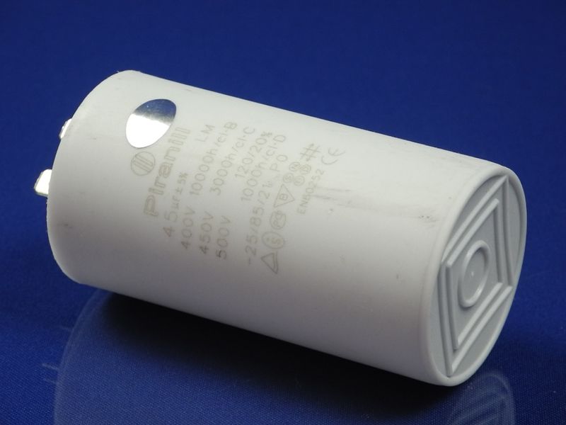 Зображення Пуско-робочий конденсатор у пластику CBB60 на 45 МкФ 45 МкФ-1, зовнішній вигляд та деталі продукту