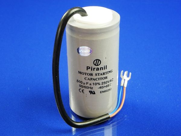 Изображение Пусковой конденсатор CD60 на 500 МкФ (под провод) 500 МкФ-1, внешний вид и детали продукта
