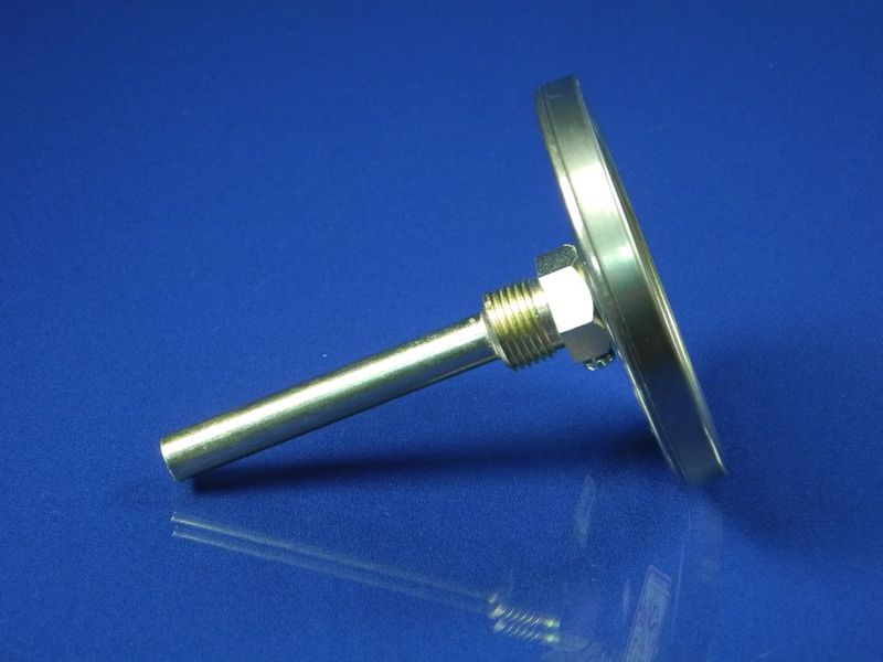 Зображення Термометр біметалевий PAKKENS D-100 мм, шток 100 мм, темп. 0-400°C, з'єднання 1/2 100/402-2, зовнішній вигляд та деталі продукту