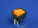 Кнопка оранжевая универсальная широкая KCD2 (250V, 15A, 4 контакта) P2-0100 фото 2