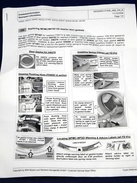 Зображення Гума люка для пральних машин Bosch (667489, GSK010BO, 445193) 667489, зовнішній вигляд та деталі продукту