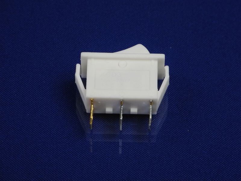 Зображення Кнопка біла з індикацією KCD3 (250V, 16A, 3 контакти) P2-0097, зовнішній вигляд та деталі продукту