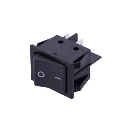 Изображение Кнопка сетевая одинарная 40309 22х32 мм 4 контакта 16А (2-позиционная) 40309, внешний вид и детали продукта