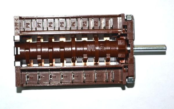 Зображення Перемикач режимів електропечі MF 5 Whirlpool C00316613 (480121100973) 480121100973, зовнішній вигляд та деталі продукту