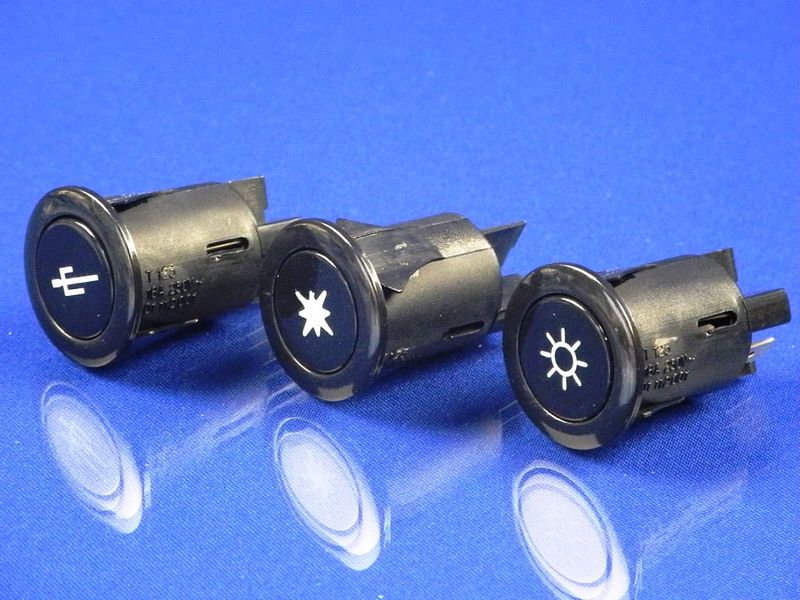 Зображення Набір універсальних кнопок для електроплит чорного кольору (PBS-38) PBS-38, зовнішній вигляд та деталі продукту