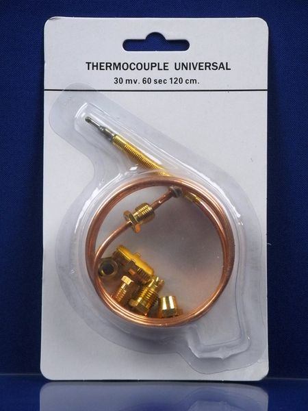 Зображення Універсальна термопара газконтролю для газових плит і газових котлів L=1200 мм UNI1200, зовнішній вигляд та деталі продукту