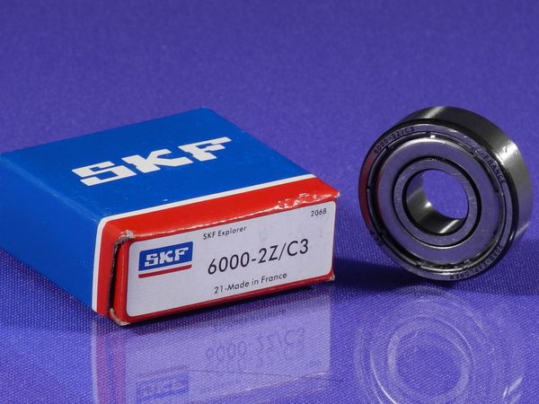 Зображення Підшипник SKF 6000-2Z/C3 (Italy) 00000011630, зовнішній вигляд та деталі продукту
