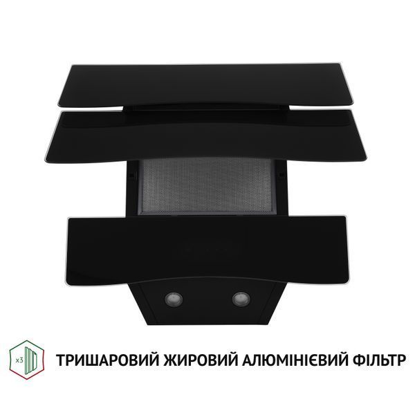 Вытяжка декоративная наклонная Perfelli DNS 6482 D 850 BL LED &mdash; фото 5