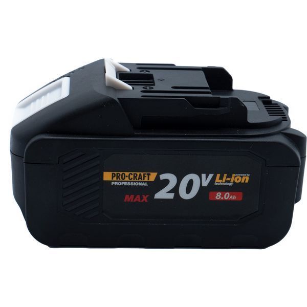 Изображение Аккумулятор Procraft Battery20/8 &ndash; 20В, 8Ач 030211, внешний вид и детали продукта