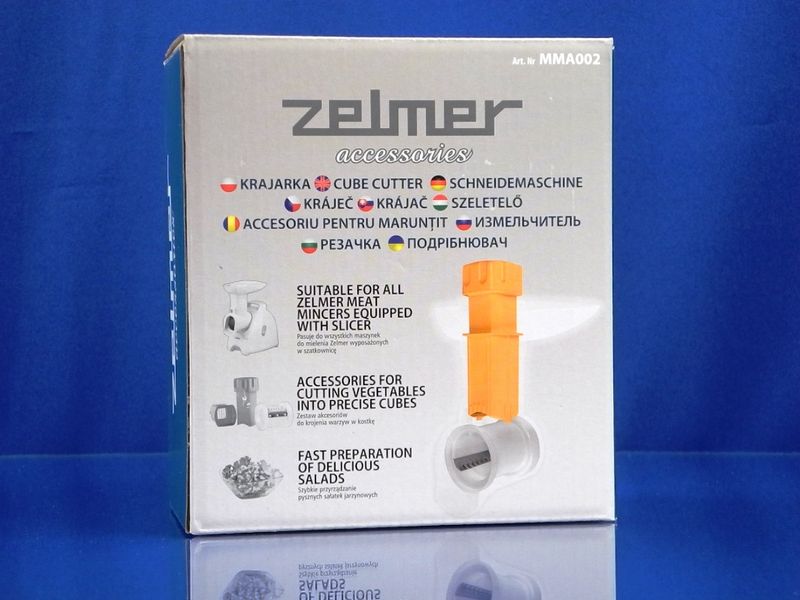 Зображення Насадка для нарізки кубиками на м'ясорубку Zelmer MMA002 (ZMMA009MUA) MMA002, зовнішній вигляд та деталі продукту