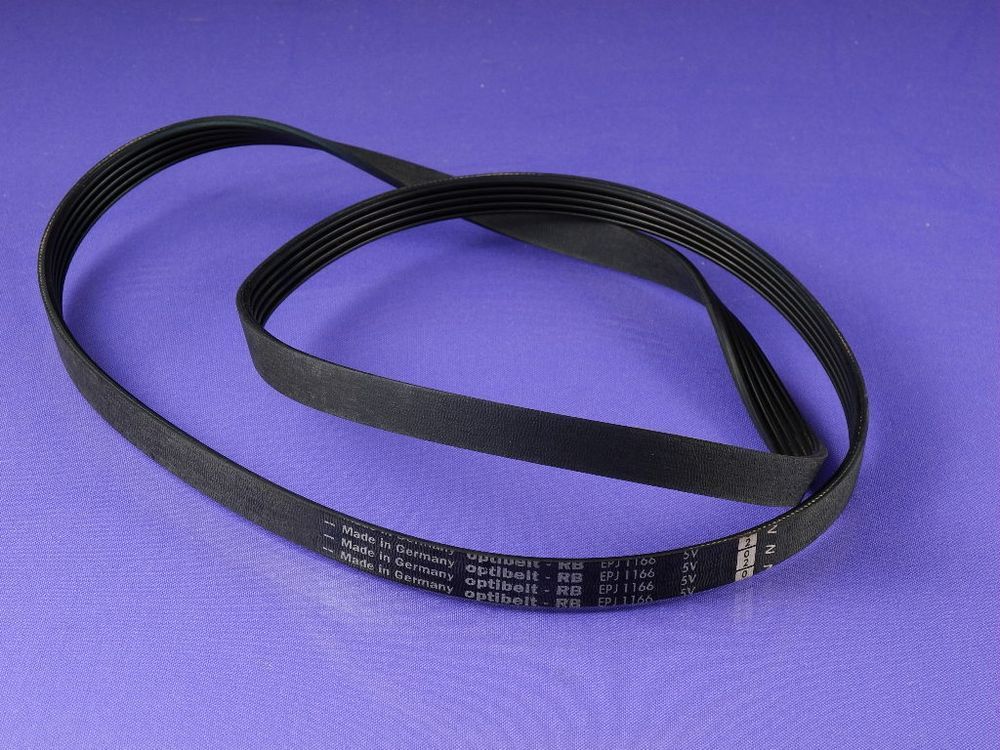 Изображение Ремень для стиральных машин (черный) 1166 J5 EL &laquo;Optibelt&raquo; 1166 J5 черный, внешний вид и детали продукта