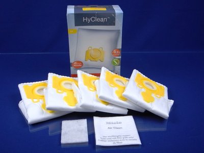 Изображение Комплект одноразовых мешков (5 штук+ 2 фильтра) HyClean KK для пылесоса Miele (10123260) 10123260, внешний вид и детали продукта