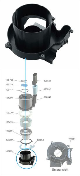 Зображення Корпус равлика двигуна верхня частина THOMAS (108475) 108475, зовнішній вигляд та деталі продукту