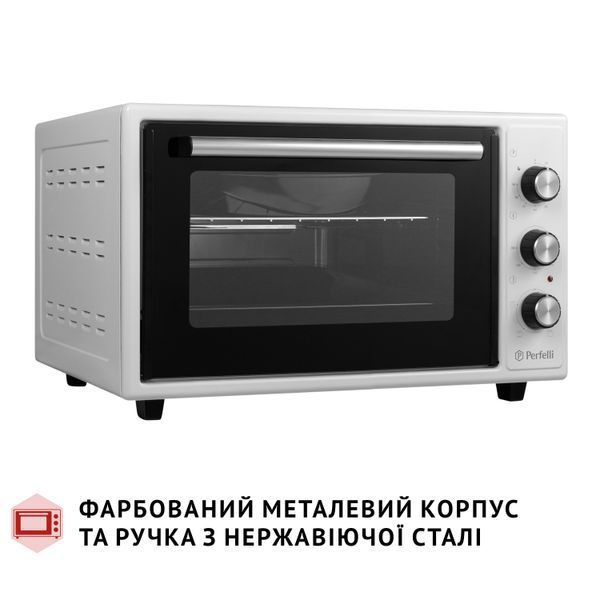 Изображение Электрическая печь Perfelli MIRAGE 37 WHITE 5902767156011, внешний вид и детали продукта