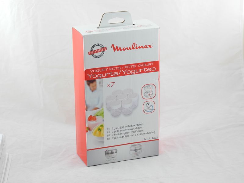 Зображення Набір баночок для йогуртниць Moulinex в комплекті 7 шт. (A14A03) A14A03, зовнішній вигляд та деталі продукту