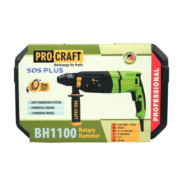 Зображення Перфоратор Procraft BH1100 &ndash; потужний та універсальний інструмент 011008, зовнішній вигляд та деталі продукту