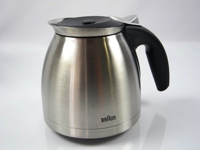Изображение Колба металлическая с крышкой для кофеварки Braun (67050581) 67050581, внешний вид и детали продукта