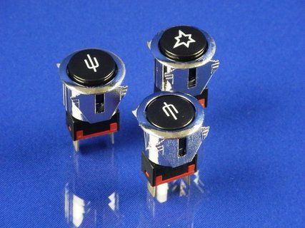 Universal button set for electric and gas stoves, silver (PBS-40N)