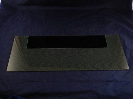 Зображення Нижня скляна панель плити Грета 498х200 мм. (чорна) 498*200-1, зовнішній вигляд та деталі продукту
