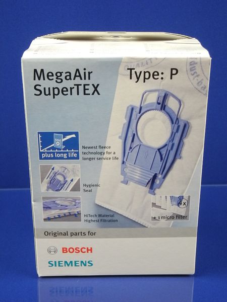 Изображение Набор мешков-пылесборников MegaAir® SuperTEX BOSCH Type P (468264) 468264, внешний вид и детали продукта