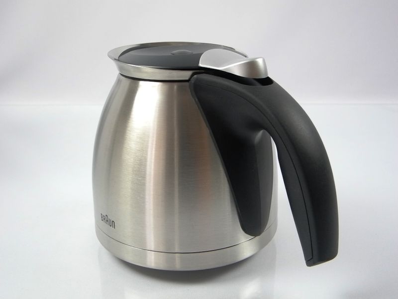 Изображение Колба металлическая с крышкой для кофеварки Braun (67050581) 67050581, внешний вид и детали продукта