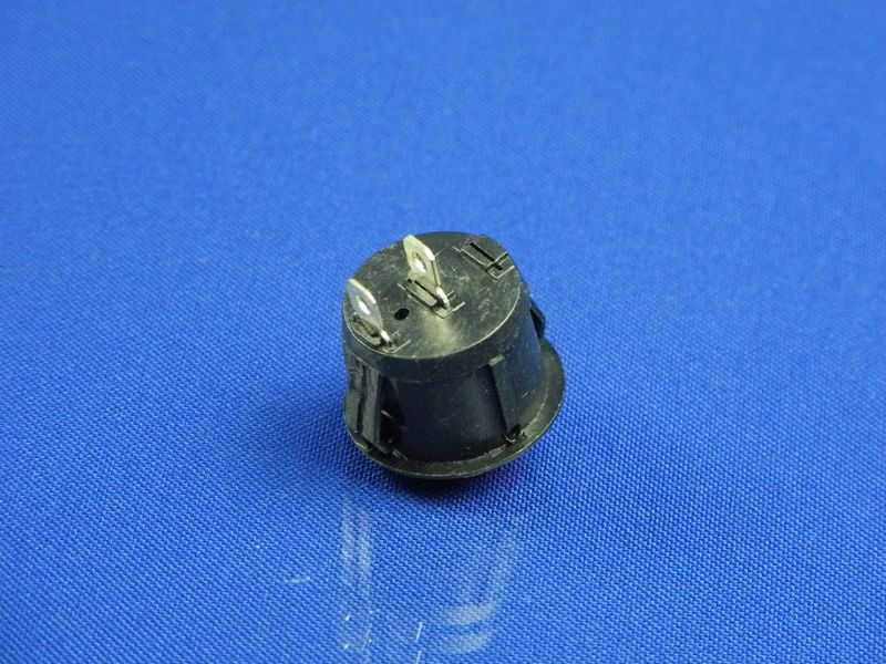 Зображення Кнопка кругла чорно-червона, 2 контакти (250V 3A) P2-0126, зовнішній вигляд та деталі продукту