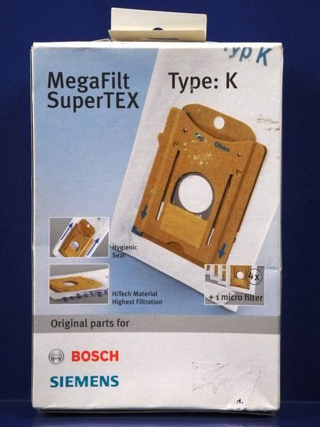 Зображення Набір мішків-пилозбірників MegaFilt® SuperTEX BOSCH BBZ 41 FK (BBZ41FK), (468265) BBZ41FK, зовнішній вигляд та деталі продукту