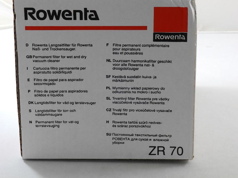 Изображение Фильтр для пылесоса Vorace Rowenta (ZR70) ZR70, внешний вид и детали продукта