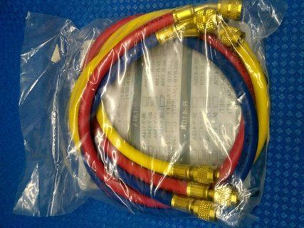 Набор заправочных шлангов для фреона R-410a CT-0.9m (900 мм, гайки 1/4 разные) &mdash; фото 1